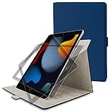 エレコム iPad 10.2 第9/8/7世代 (2021/2020/2019年) ケース ソフトレザー 360度回転 ネイビー TB-A19R360NV
