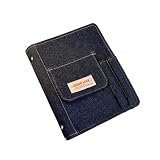 Nuoerai シール帳 デニム バインダー トレカケース A5 6穴 カード ファイル シール 韓国推し活 アルバム 手帳 収納 ポケット カードホルダー 台紙 ステッカー