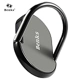 Benks スマホリングホルダー360°回転（全4色）[スマートフォン・タブレットPCを指1本で保持・落下防止・スタンド機能] iPhone X 8 8 Plus 7 7 Plus 6S 6 5 5S Samsung Galaxy note 8 7 6 5 S8 S7 S6 Sony Xperia タブレット iPad (ブラック)