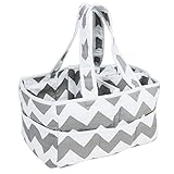 Perfk 全3色　マザーズバッグ　ママバッグ　多機能用バッグ　おむつ交換収納袋　毎日　旅行の必需品　耐久性　使い易い　約33x23x18cm - ホワイト+グレー, 約33x23x18cm