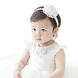 BIANHUAN ベビーヘアバンド ヘアアクセサリー ヘアバンド 新生児 赤ちゃん クラウン 王冠 髪飾り 髪留め カチューシャ かわいい 出産祝い 撮影 内祝い お宮参り 誕生日 プレゼント (ホワ