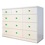 アルファタカバ ディズニー家具シリーズ セレクトミッキー 120cm幅4段ホワイト 取っ手ミッキーグリーンクリスタル