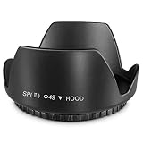 49mm レンズフード 汎用 49ミリフード ネジ込みタイプ 逆に付くことできない (49mm)