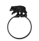 ブラックベアバスルーム用装飾アクセサリー Towel Ring ブラック 3317