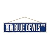 DukeブルーDevils公式NCAA木製Street Wall Sign 4 x 17 by WinCraft 900241