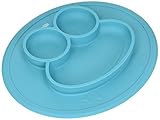 Qooble Silicone Placemat and Tray for Babies, Infants, Toddlers and Kids in Blue by Qooble