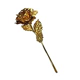 Kesoto 金箔メッキ　ローズフラワー　造花　本物そっくり　　バレンタインデー　ラバー　プレゼント　好きな人　告白　贈り物