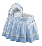 Baby Doll Bedding Regal Pique Bassinet Set, Blue by BabyDoll Bedding