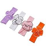 Huele 4pcs赤ちゃん伸縮性ヘッドバンドwith Flower