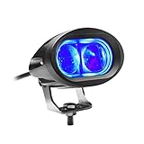 PowerBean 10w LED作業灯 フォークリフト 工事 倉庫作業 除雪車 ワークライト 夜間スポットライト CREE製led 狭角タイプ 円形光 ブルー（青色） 12V/24V/48V/60V