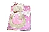 Buddies 2 Piece Baby Blanket-Gray Elephant With Pink and White Polka-Dot Blanket by Ask Collections