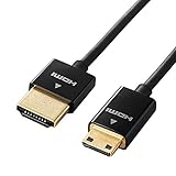 エレコム mini HDMI ケーブル 1m 4K × 2K対応 スーパースリム ブラック DH-HD14SSM10BK