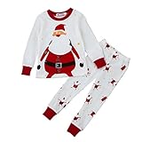 女の子のドレス, 歌を愛する 　クリスマスの新生児の男の子の女の子のトップス・パンツのクリスマスの家の一式のパジャマ セット (90CM（約2歳）)