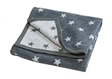 Hippychick 75 x 100cm Baby Blanket (Grey Stars)