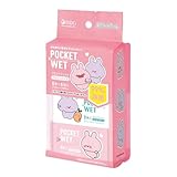 医食同源ドットコム あさみみちゃん POCKET WET (ポケットウエット) 8枚入り6個入り 横約9cm×縦約4cmで携帯に便利