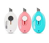 CHENGYIDA 3個 セールカッターユーティリティナイフボックスカッター開閉式カミソリナイフミニポケットカッター