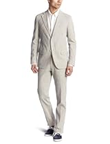 Seersucker Stripe 2-button Jacket 1122-110-3630: Navy Seersucker Stripe 2-button Jacket 1122-110-3630: Navy