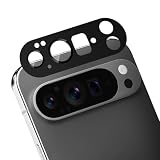 Google Pixel 10 Pro 対応 カメラ保護 ガラスフィルム 硬度9H 強化ガラス 衝撃吸収 飛散防止 全面保護 薄型 露出オーバー防止 アルミ合金 カメラカバー 高透過率 貼り付け簡単 自動吸着 気泡ゼロ 汚れ防止 For グーグルピクセル 10 Pro カメラフィルム (ブラック)