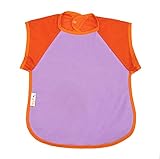 夏用コットン防水半袖ビブベビーペインティングスモックオレンジ、6-8歳