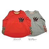 【SiShuNon/Kiccoly】トリプリント袖レイヤードTシャツ キッコリー トリ プリント レイヤード 長袖Tシャツ 90 12 グレー