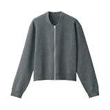 無印良品 婦人 ミラノリブ編みブルゾン レディース BA1P0A4A ダークグレー 婦人M
