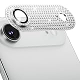 カメラカバー iPhone Air用 カメラ保護 キラキラ いPhone Air 対応 レンズカバー 全面保護 9H強化ガラス アルミ合金 耐衝撃 キズ防止 高透過率 黒縁取り 露出オーバー防止 防滴 防塵 貼り付け簡単 自動吸着 気泡ゼロ アイフォン Air レンズフィルム(ホワイト)