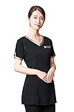 [モードルイーズ] レディース エステユニフォーム 制服 Vネックチュニック/S-17 (L)/日本メーカー・安心保障/ノーアイロン/速乾素材