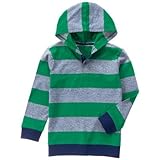 クレイジーエイト Crazy 8/ ストライプフードヘンリー パイン トップス長袖Tシャツ S【並行輸入】