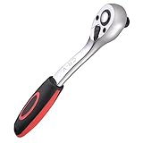 AW ラチェットハンドル 差込角 9.5mm 3/8インチ グリップ付