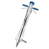 ハンドプランター 移植器 長い手持ち 万能 苗移植機 野菜栽培 耐久性 防錆性 ステンレススチール製 ハンドル付き ガーデンツール トランスプランター(ダブルハンドル)