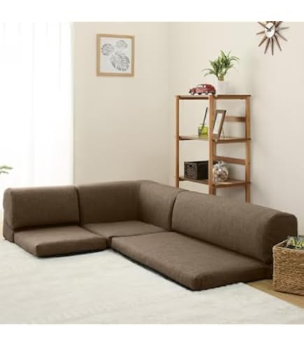 Amazon.co.jp: ニトリ ポケット付き ロータイプ コーナーソファ 3点