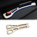 【2025年新型 隙間クッション】 隙間クッション 車用隙間クッション 適用 マツダCX-60 / CX-3 / CX-5 / CX-30 / MX30 / CX-8 / マツダ3 / マツダ 6 車用 シート隙間埋め シート 隙間クッション 車用シート コンソール 隙間 クッション 小物入れ付き 落下防止 運転席+助手席 2本セット(Beige)