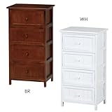 42cm幅 4段 ランドリー 「WOOD PRODUCTS」 MN-5604BR