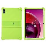 Lenovo Tab M10a 5G ケース Lenovo Tab M10a 5G LET02 au ケース Lenovo TAB7 ケース Lenovo Tab M10 5G ケース 10.6インチ Pokaas シリコンケース タブレットケース ソフトシリコーン TPUケース 四隅加工保護 スタンド機能付き 水洗可能 擦り傷防止 耐衝撃 軽量 全面保護 (Lenovo TAB7, グーリン)