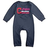ファッション 子供 クリーブランド インディアンス 野球チーム 半袖ロンパース 体に合う Navy Size 24 Months