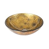 VIGO Copper Shapes Glass Vessel Bathroom Sink [並行輸入品]