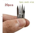 20 ピース 3.175 ミリメートル超硬pcb彫刻ビット cnc ルーターツール 0.1 ミリメートル