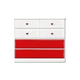 アルファタカバ オシャレなママ必見のキュアセレクトシリーズ 100cm幅4段レッド取っ手ハートラベンダー