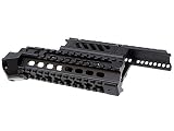 電動ガン ガスブローバックライフル AK用 X47タイプ レイルハンドガード メタル製 - BK ブラック