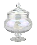 High Quality Luster Glass Round Apothecary Jar, Medium