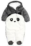 (コ-ランド) Co-land ベビー服 ふわふわ ロンパース 赤ちゃん カバーオール 新生児 長袖 フード付き アニマル 着ぐるみ 綿入り 秋冬防寒 出産祝い パンダ 80