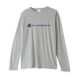 [チャンピオン] ロングTシャツ 長袖 丸首 綿100% スクリプトロゴ ロングスリーブTシャツ ベーシック C8-W419Z メンズ オックスフォードグレー XL