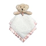 Baby Dumpling Heaven Sent Plush Snuggle Bear Blankie, Girls, Pink by Baby Dumpling