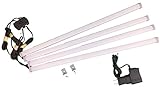 Culver led-underキャビネット照明12 V 12ワット19.68 " 4パックライトバーセットウォームホワイト( 50 cm -19.68 " led30個）キッチンキャビネット照明デラ
