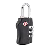 Merssavo TSA ロックコンビネーショントラベル荷物スーツケースブラック