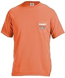 NCAA Oklahoma State Cowboys野球フレーム半袖ポケットTシャツ、スモール、Burntオレンジ