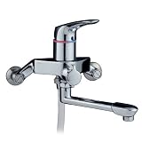 LIXIL(リクシル) INAX 浴室用 壁付 シングルレバーシャワーバス水栓 エコハンドル 防カビホース RBF-102D