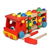ＣＴＶshop　木製トラックブロック 組み立て 子供の知育 木のおもちゃ ごっこ遊び 大工さんセット