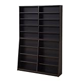 JKプラン Sanchi 1cm単位で棚が調節できる本棚 文庫本ラック 幅120cm 高さ180cm ダークブラウン YH-112H-DB