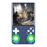 Rodimanck 新型R36ウルトラ携帯型ゲーム機 4インチIPSスクリーン WiFi対戦対応 ポータブルレトロ 多人数プレイ可 RGBカラー 720×720解像度 レトロ (ブルー,128GB -Wi- Fi対応)